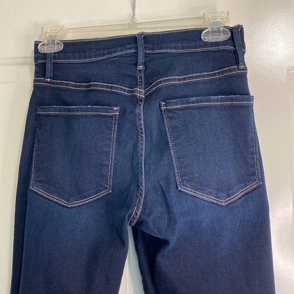 FRAME Le Sylvie High Waist Side Slit Ankle Straight Leg Jeans In Cabana Sz 26 - Picture 8 of 13